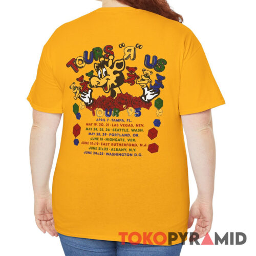 Grateful Dead 1995 Tours R US Shirt Back