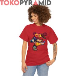 Grateful Dead Dancing Bear with Rose Rare Shirt 2 Grateful Dead Dancing Bear with Rose Rare