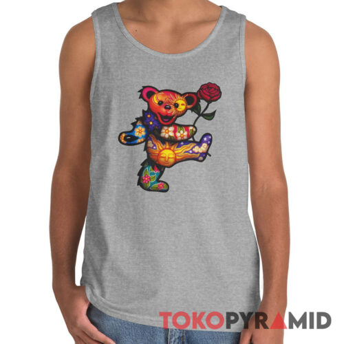 Grateful Dead Dancing Bear with Rose Rare Tank Top Grateful Dead Dancing Bear with Rose Rare Tank Top