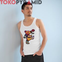 Grateful Dead Dancing Bear with Rose Rare Shirt 3 Grateful Dead Dancing Bear with Rose Rare