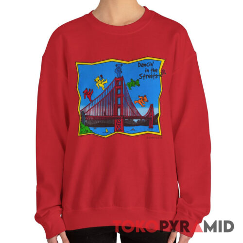 Grateful Dead Golden Gate Bridge 1998 Dancing Bears Dancin’ In The Streets Sweatshirt Grateful Dead Golden Gate Bridge 1998 Dancing Bears Dancin’ In The Streets Sweatshirt
