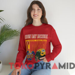 Green Bay Packers 1996 Super Bowl Champions T-shirt 2 Green Bay Packers 1996 Super Bowl Champions T shirt Red Sweatshirt