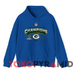 Green Bay Packers 2010 Conference Champions T shirt Blue Hoodie