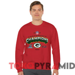 Green Bay Packers 2010 Conference Champions T shirt Red Sweatshirt