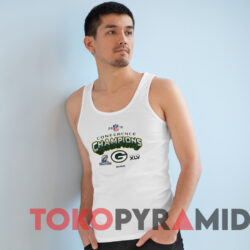 Green Bay Packers 2010 Conference Champions T shirt White TankTop