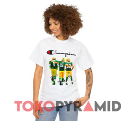 Green Bay Packers Favre Starr Rodgers Champions T shirt White T shirt