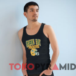 Green Bay Packers Logo Helmet T-Shirt 3 Green Bay Packers Logo Helmet T shirt Black TankTop