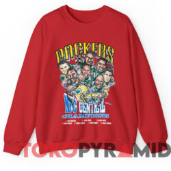 Green Bay Packers Nfc Central Champions Caricature T-shirt 3 Green Bay Packers Nfc Central Champions Caricature T shirt Red Sweatshirt