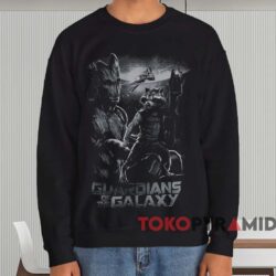Groot And Rocket Guardians Of The Galaxy T shirt Black Sweatshirt