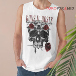 Guns N' Roses Flower Skull Vintage Shirt 2 Guns N' Roses Flower Skull Vintage Tank Top