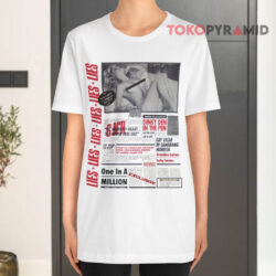 Guns N’ Roses Lies Newspaper Vintage White T shirt
