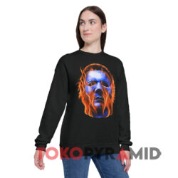 Halloween 2 Michael Myers Flames Shirt 3 Halloween 2 Michael Myers Flames Black Sweatshirt
