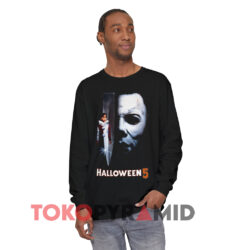 Halloween 5 The Revenge Of Michael Myers T-shirt 4 Halloween 5 The Revenge Of Michael Myers Black Long sleeved