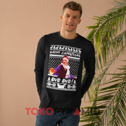 Happy Christmas Eve Eve Ugly Christmas Black Long sleeved