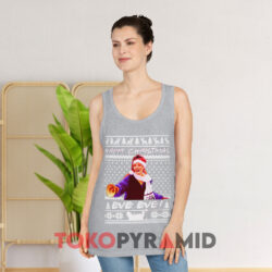 Happy Christmas Eve Eve Ugly Christmas Sweatshirt 2 Happy Christmas Eve Eve Ugly Christmas Grey Tank Top