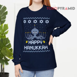 Happy Hanukkah Octopus Orah Ugly Christmas Sweatshirt 4 Happy Hanukkah Octopus Orah Ugly Christmas Long sleeved