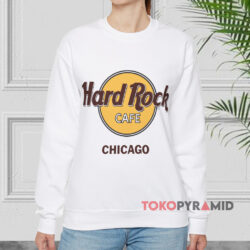 Hard Rock Cafe Chicago Logo Shirt 3 Hard Rock Cafe Chicago Logo White Sweatshirt