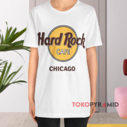 Hard Rock Cafe Chicago Logo White T shirt