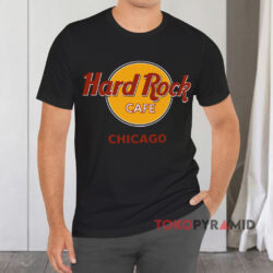 Hard Rock Cafe Chicago Usa Black T shirt