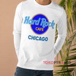 Hard Rock Cafe Chicago T-shirt 2 Hard Rock Cafe Chicago White Long sleeved