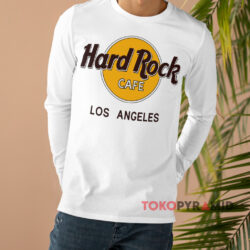 Hard Rock Cafe Los Angeles Shirt 4 Hard Rock Cafe Los Angeles White Long sleeved