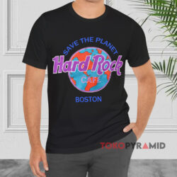 Hard Rock Cafe Save The Planet Boston Black T shirt
