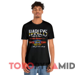 Harley Davidson 80s Harleys And Jack Daniels T-shirt 4 Harley Davidson 80s Harleys And Jack Daniels T shirt Black T shirt