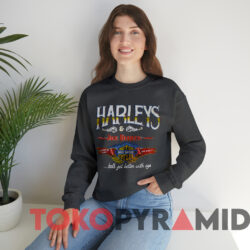 Harley Davidson 80s Harleys And Jack Daniels T-shirt 2 Harley Davidson 80s Harleys And Jack Daniels T shirt Dark Heather Sweatshirt
