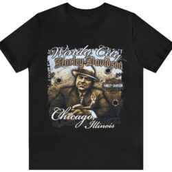 Harley Davidson Al Capone Windy City Chicago Illinois T-shirt 5 Harley Davidson Al Capone Windy City Chicago Illinois T shirt