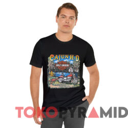 Harley Davidson Cajun H d Lafayette Louisiana T shirt Black T shirt