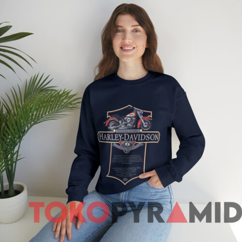 Harley Davidson Heritage Softail Collectors Edition T shirt Navy Sweatshirt Harley Davidson Heritage Softail Collectors Edition T shirt Navy Sweatshirt