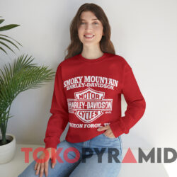 Harley Davidson Smoky Mountain Pigeon Forge Tn T-Shirt 3 Harley Davidson Smoky Mountain Pigeon Forge Tn T shirt Red Sweatshirt