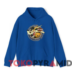 Harley Davidson Wile E Coyote Looney Tunes T-Shirt 2 Harley Davidson Wile E Coyote Looney Tunes T shirt Blue Hoodie