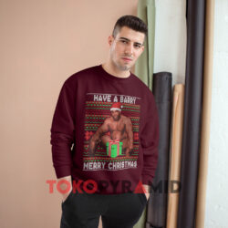 Have A Barry Merry Christmas Meme Ugly Sweatshirt 2 Have A Barry Merry Christmas Meme Ugly Maroon Sweatshirt