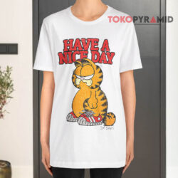 Have A Nice Day Garfield Vintage White T shirt