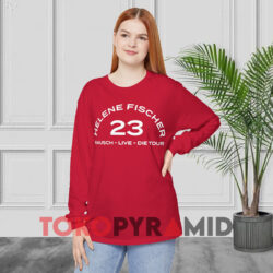 Helene Fischer Weiß Motiv Tour 23 Red Long sleeved