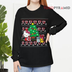 Hello Kitty Candy Cane Christmas Sweatshirt 4 Hello Kitty Candy Cane Christmas Long sleeved