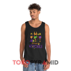 Hocus Pocus Bottoms Up Witches Black Tank Top
