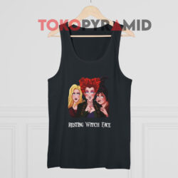 Hocus Pocus Resting Witch Face Black Tank Top