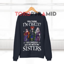 Hocus Pocus You Think I'm Crazy Halloween Navy Sweatshirt