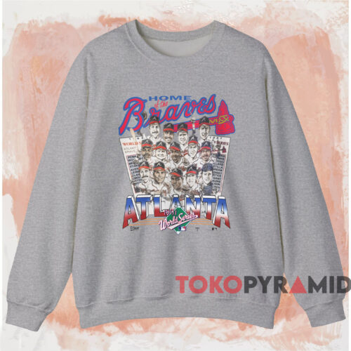 Home Of The Braves 1991 World Series Caricature Shirt Grey Sweatshirt