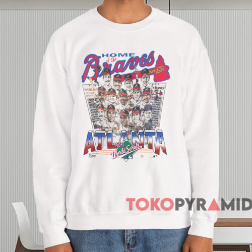 Home Of The Braves 1991 World Series Caricature Shirt White Sweatshirt