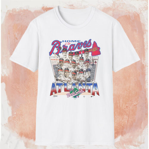 Home Of The Braves 1991 World Series Caricature Shirt White T shirt
