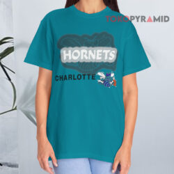Hornets Charlotte Big Spell Out Logo Shirt 3 Hornets Charlotte Big Spell Out Logo Shirt
