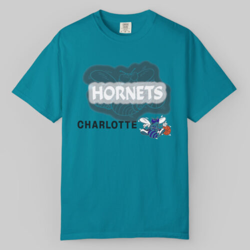 Hornets Charlotte Big Spell Out Logo T shirt Hornets Charlotte Big Spell Out Logo T shirt
