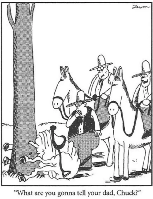 Horse Accident - Top 10 The Far Side Comics Destined for Comedy Hall of Fame - TokoPyramid