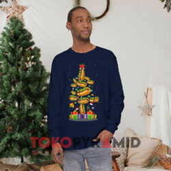 Hot Dog Ugly Christmas Tree Navy Long sleeved