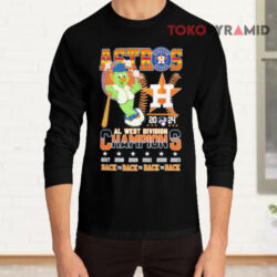 Houston Astros Back To Back To Back To Back AL West Division Champions Shirt 4 Houston Astros Back To Back To Back To Back Al West Division Champions Long sleeved