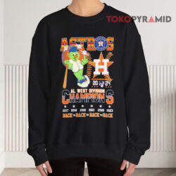Houston Astros Back To Back To Back To Back AL West Division Champions Shirt 3 Houston Astros Back To Back To Back To Back Al West Division Champions Sweatshirt