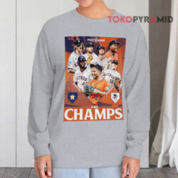 Houston Astros MLB Postseason 2024 AL West Champs Poster Shirt 4 Houston Astros Mlb Postseason 2024 Al West Champs Poster Long sleeved